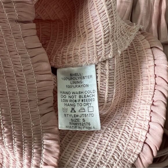 RESET Pink Smocked Crop Top & Ruffle Skirt Set Size S - Picture 7 of 7